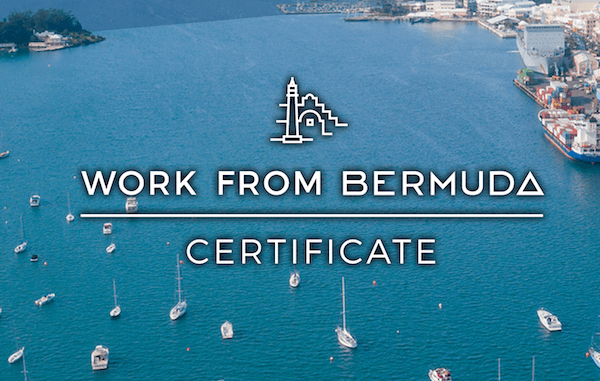 Work from Bermuda certificate